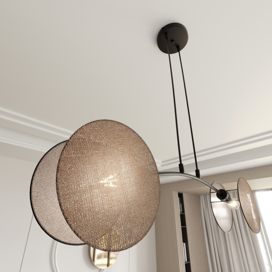 Κρεμαστό φωτιστικό οροφής MOTIF 2xE27/15W/230V μπεζ