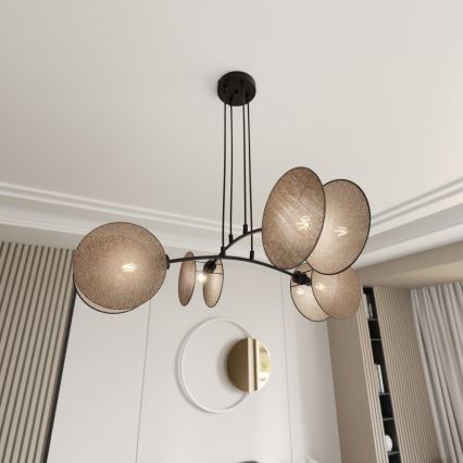Κρεμαστό φωτιστικό οροφής MOTIF 4xE14/10W/230V μπεζ