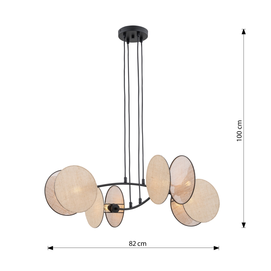Κρεμαστό φωτιστικό οροφής MOTIF 4xE14/10W/230V μπεζ