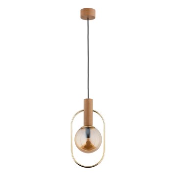 Κρεμαστό φωτιστικό οροφής MUFI 1xE14/10W/230V χρυσό/μπεζ