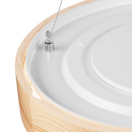 Κρεμαστό φωτιστικό οροφής NATURAL 3xE27/60W/230V ø 47 cm πεύκο