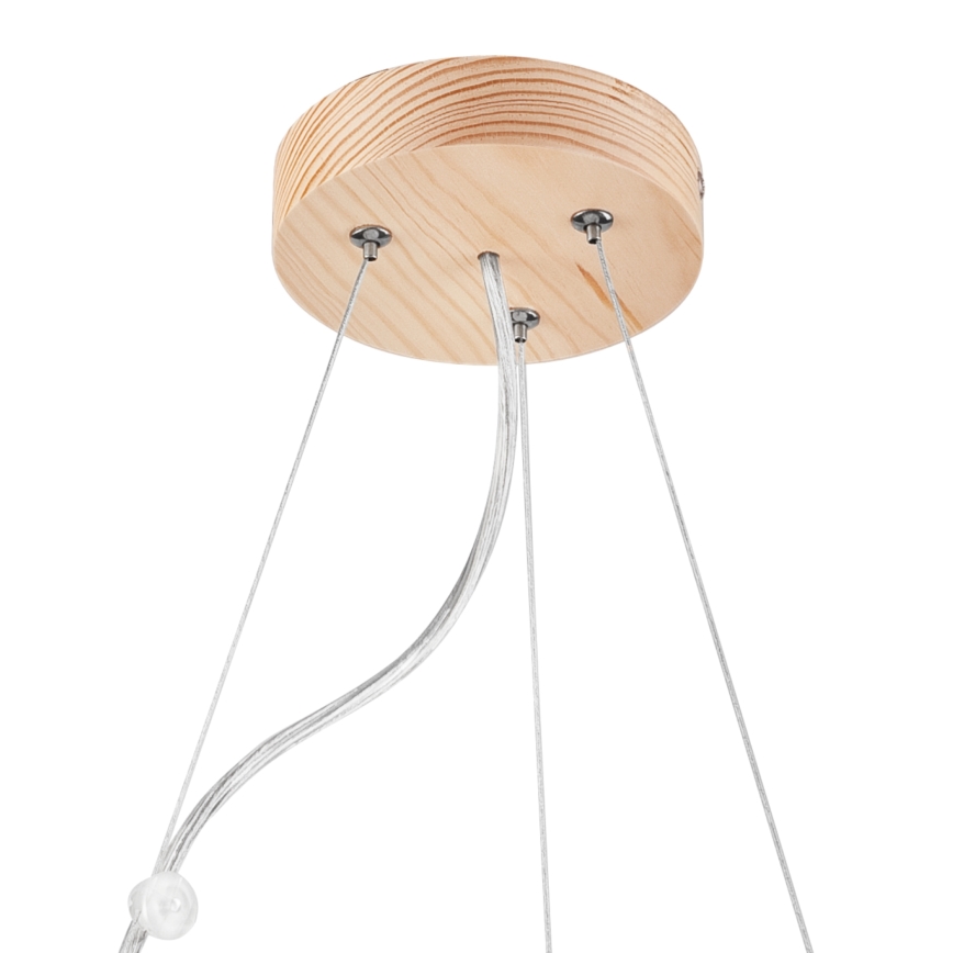 Κρεμαστό φωτιστικό οροφής NATURAL 3xE27/60W/230V ø 47 cm πεύκο