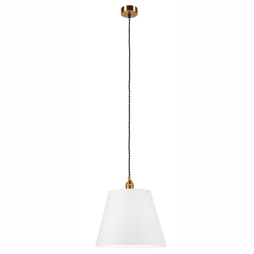 Κρεμαστό φωτιστικό οροφής NELLY 1xE27/60W/230V λευκό/χαλκός