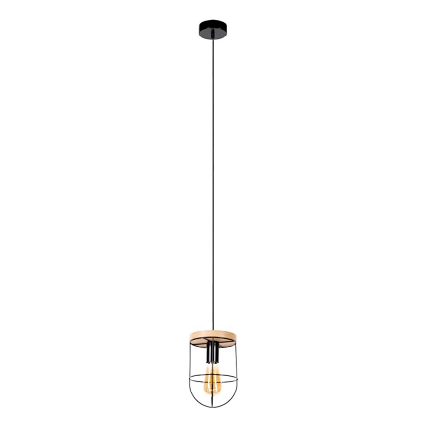 Κρεμαστό φωτιστικό οροφής NETUNO 1xE27/60W/230V δρυς