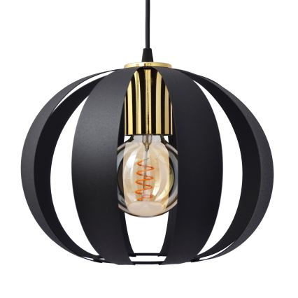 Κρεμαστό φωτιστικό οροφής NEWTON 1xE27/15W/230V μαύρο/χρυσό