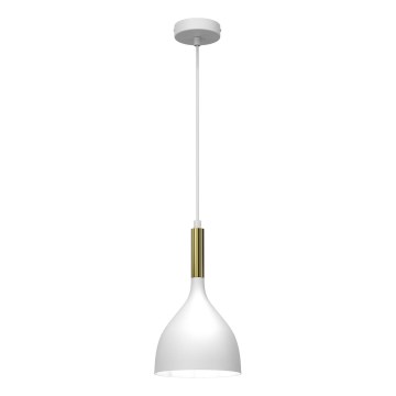 Κρεμαστό φωτιστικό οροφής NOAK 1xE27/15W/230V λευκό/χρυσό