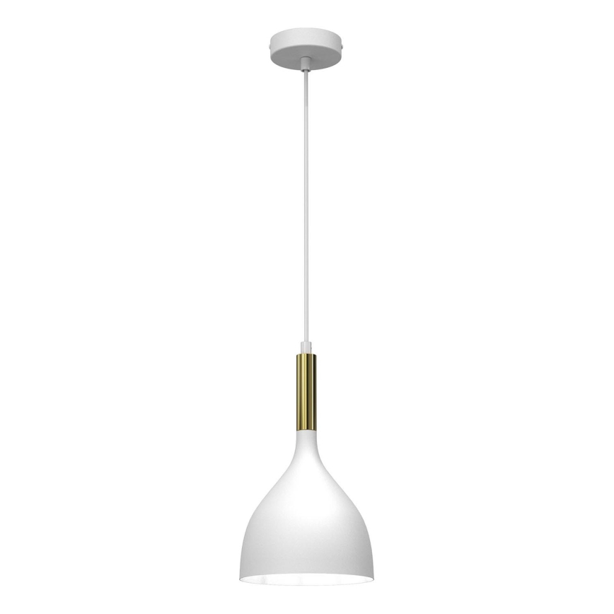 Κρεμαστό φωτιστικό οροφής NOAK 1xE27/15W/230V λευκό/χρυσό
