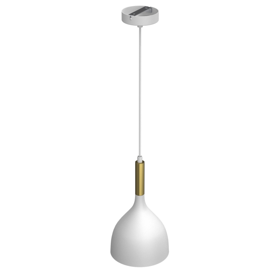 Κρεμαστό φωτιστικό οροφής NOAK 1xE27/15W/230V λευκό/χρυσό