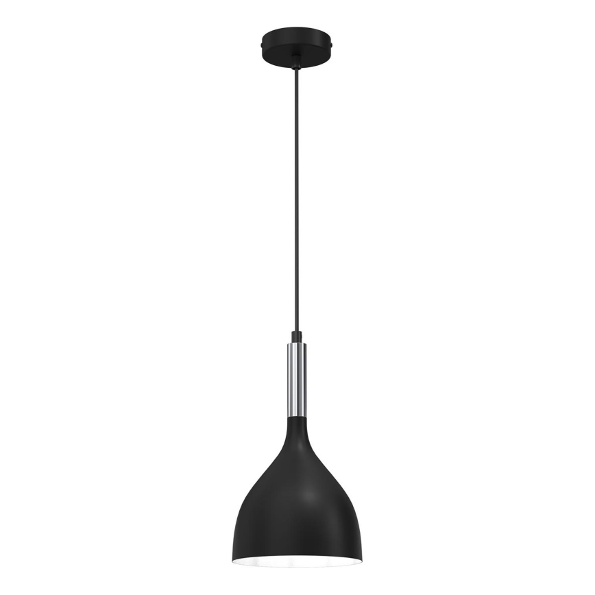 Κρεμαστό φωτιστικό οροφής NOAK 1xE27/15W/230V μαύρο/γυαλιστερό χρώμιο