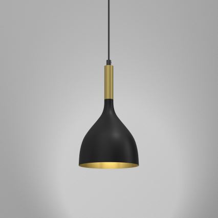 Κρεμαστό φωτιστικό οροφής NOAK 1xE27/15W/230V μαύρο/χρυσό