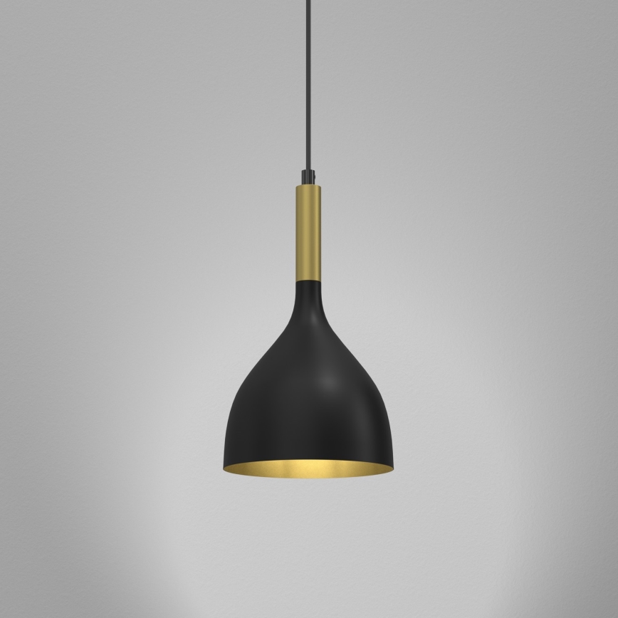 Κρεμαστό φωτιστικό οροφής NOAK 1xE27/15W/230V μαύρο/χρυσό