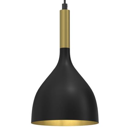 Κρεμαστό φωτιστικό οροφής NOAK 1xE27/15W/230V μαύρο/χρυσό