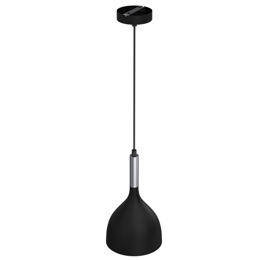 Κρεμαστό φωτιστικό οροφής NOAK 1xE27/15W/230V μαύρο/γυαλιστερό χρώμιο