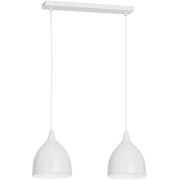 Κρεμαστό φωτιστικό οροφής NOAK 2xE27/15W/230V λευκό