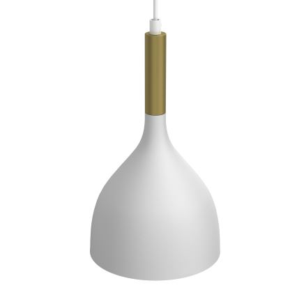 Κρεμαστό φωτιστικό οροφής NOAK 2xE27/15W/230V λευκό/χρυσό