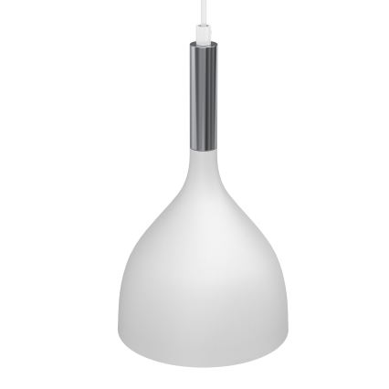 Κρεμαστό φωτιστικό οροφής NOAK 2xE27/15W/230V λευκό/γυαλιστερό χρώμιο