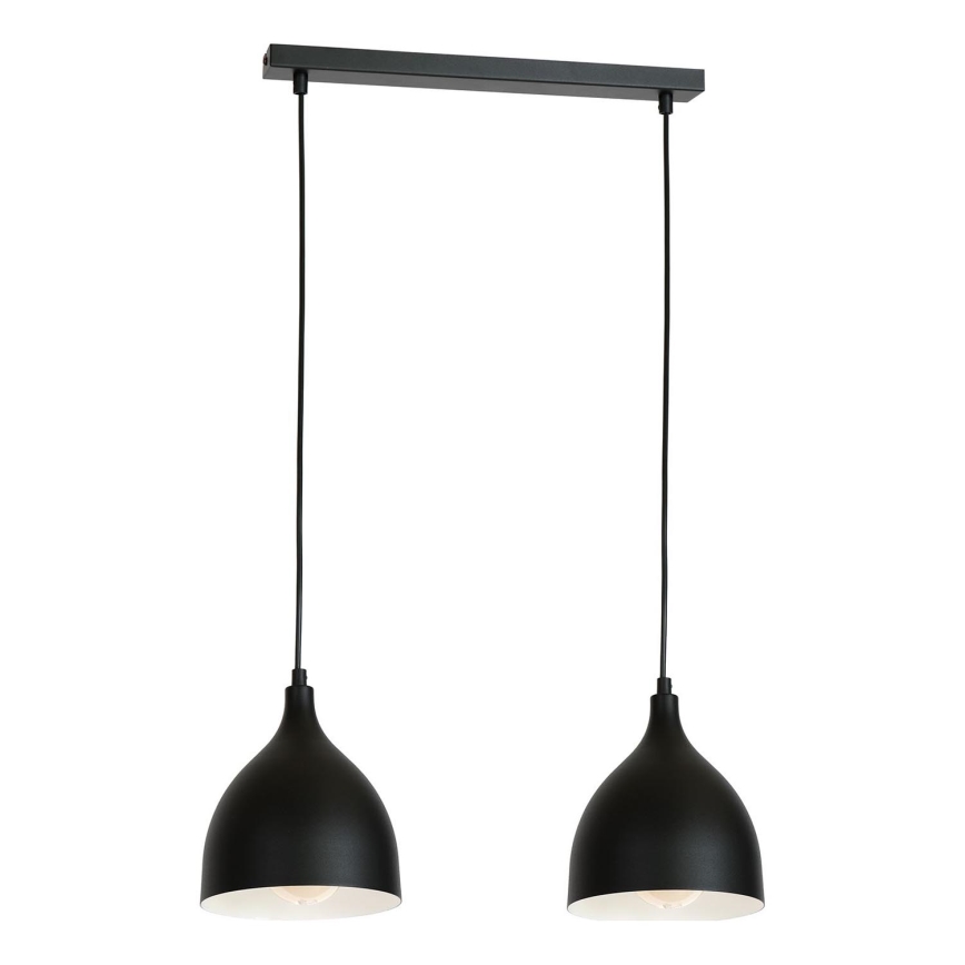 Κρεμαστό φωτιστικό οροφής NOAK 2xE27/15W/230V μαύρο
