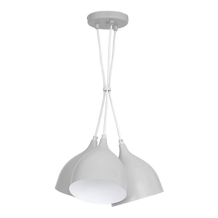 Κρεμαστό φωτιστικό οροφής NOAK 3xE27/15W/230V γκρι