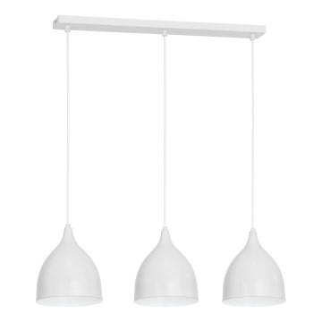 Κρεμαστό φωτιστικό οροφής NOAK 3xE27/15W/230V λευκό