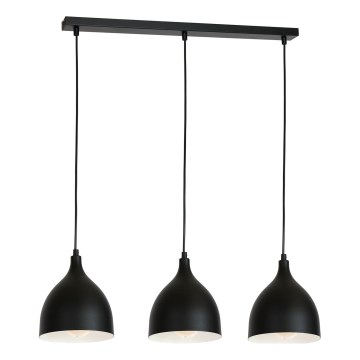 Κρεμαστό φωτιστικό οροφής NOAK 3xE27/15W/230V μαύρο