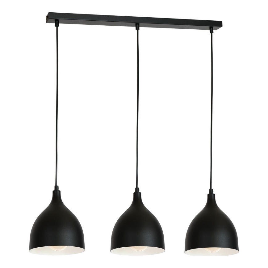 Κρεμαστό φωτιστικό οροφής NOAK 3xE27/15W/230V μαύρο