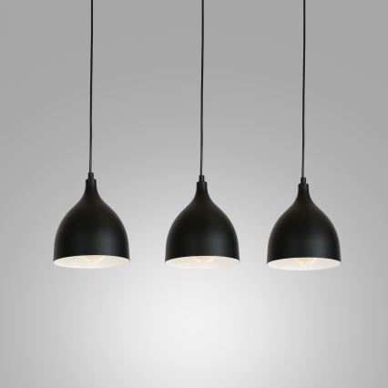 Κρεμαστό φωτιστικό οροφής NOAK 3xE27/15W/230V μαύρο