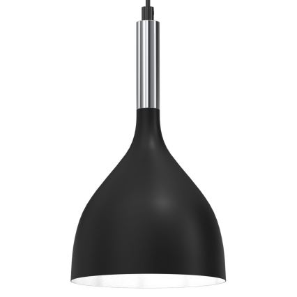 Κρεμαστό φωτιστικό οροφής NOAK 3xE27/15W/230V μαύρο/γυαλιστερό χρώμιο