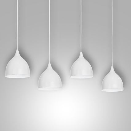 Κρεμαστό φωτιστικό οροφής NOAK 4xE27/15W/230V γκρι