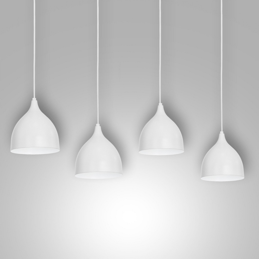 Κρεμαστό φωτιστικό οροφής NOAK 4xE27/15W/230V γκρι