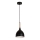 Κρεμαστό φωτιστικό οροφής NOAK WOOD 1xE27/15W/230V μαύρο/οξιά