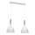 Κρεμαστό φωτιστικό οροφής NOAK WOOD 2xE27/15W/230V λευκό/οξιά