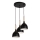 Κρεμαστό φωτιστικό οροφής NOAK WOOD 3xE27/15W/230V μαύρο/οξιά