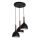 Κρεμαστό φωτιστικό οροφής NOAK WOOD 3xE27/15W/230V μαύρο/οξιά