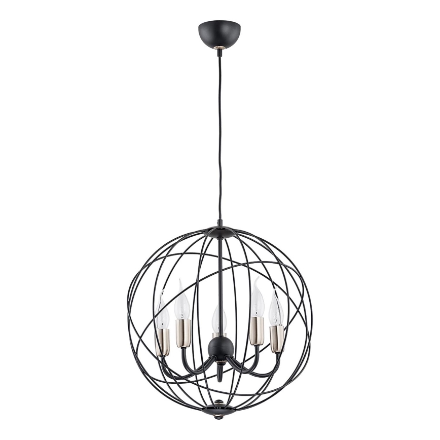 Κρεμαστό φωτιστικό οροφής NOSFERATU 5xE14/10W/230V μαύρο/χρυσό