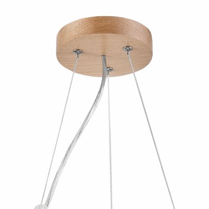 Κρεμαστό φωτιστικό οροφής OAK 3xE27/60W/230V δρυς ø 47,5 cm