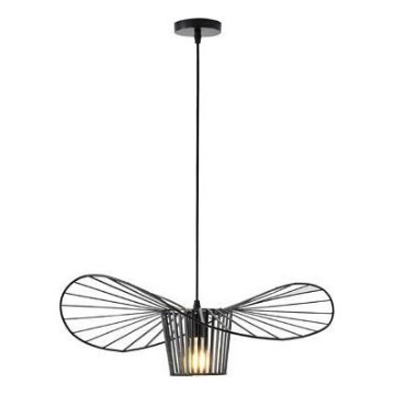 Κρεμαστό φωτιστικό οροφής OGGI 1xE27/40W/230V διάμετρος 60 cm μαύρο