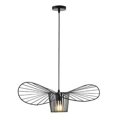 Κρεμαστό φωτιστικό οροφής OGGI 1xE27/40W/230V διάμετρος 60 cm μαύρο