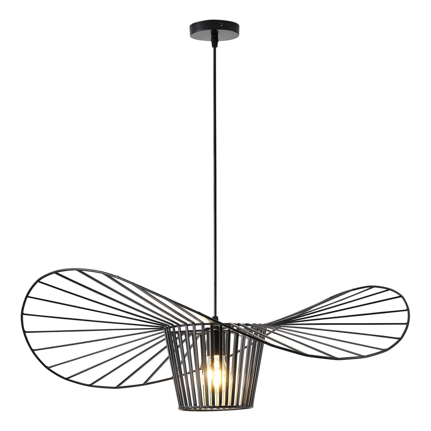 Κρεμαστό φωτιστικό οροφής OGGI 1xE27/40W/230V διάμετρος 80 cm μαύρο