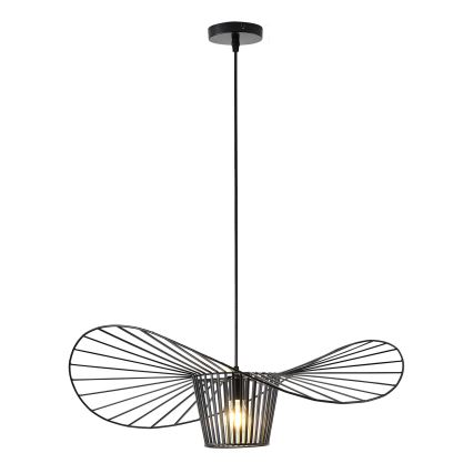 Κρεμαστό φωτιστικό οροφής OGGI 1xE27/40W/230V διάμετρος 60 cm μαύρο