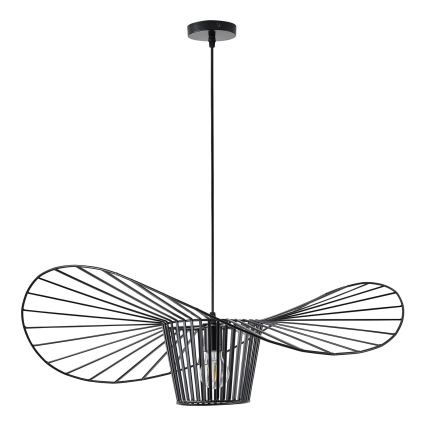Κρεμαστό φωτιστικό οροφής OGGI 1xE27/40W/230V διάμετρος 80 cm μαύρο