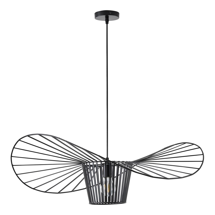 Κρεμαστό φωτιστικό οροφής OGGI 1xE27/40W/230V διάμετρος 80 cm μαύρο