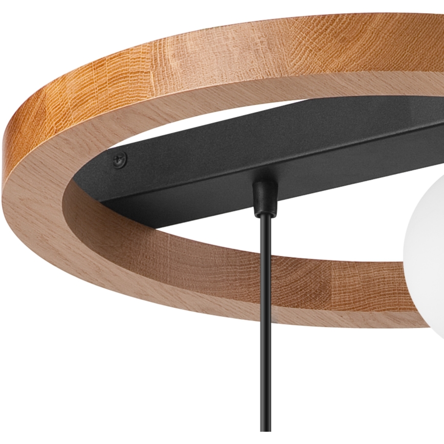 Κρεμαστό φωτιστικό οροφής OTIS 1xG9/5W/230V + 2xE27/15W/230V δρυς