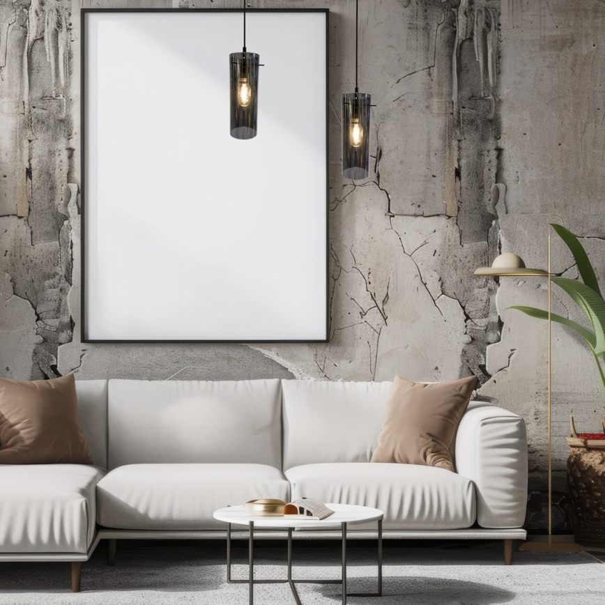 Κρεμαστό φωτιστικό οροφής PADOVA 1xE27/15W/230V μαύρο