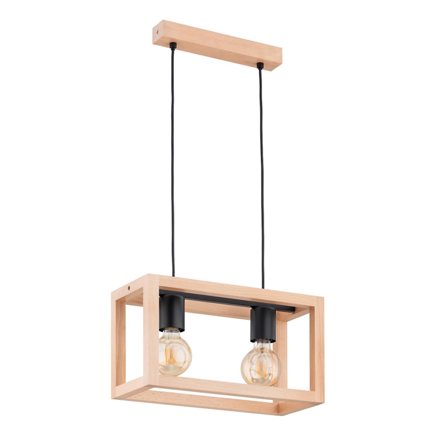 Κρεμαστό φωτιστικό οροφής PAKO 2xE27/15W/230V μπεζ