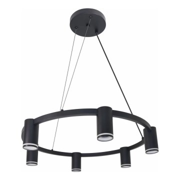 Κρεμαστό φωτιστικό οροφής PARIS 6xGU10/12W/230V μαύρο