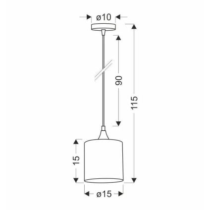 Κρεμαστό φωτιστικό οροφής PATTI 1xE27/60W/230V διάμετρος 15 cm πράσινο