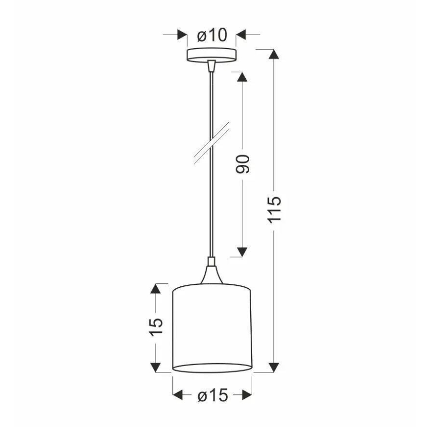Κρεμαστό φωτιστικό οροφής PATTI 1xE27/60W/230V διάμετρος 15 cm πράσινο