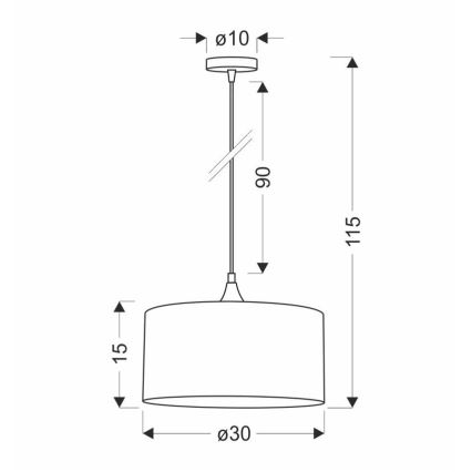 Κρεμαστό φωτιστικό οροφής  PATTI 1xE27/60W/230V διάμετρος 30 cm πράσινο