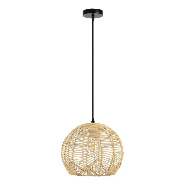 Κρεμαστό φωτιστικό οροφής PELO 1xE27/40W/230V διάμετρος 30 cm rattan
