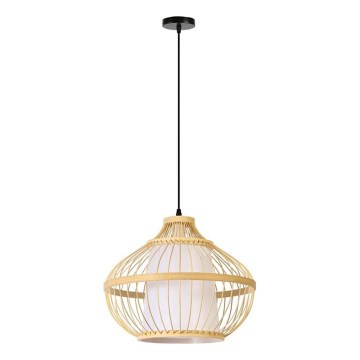 Κρεμαστό φωτιστικό οροφής PINCHOS 1xE27/40W/230V διάμετρος 40 cm μπαμπού